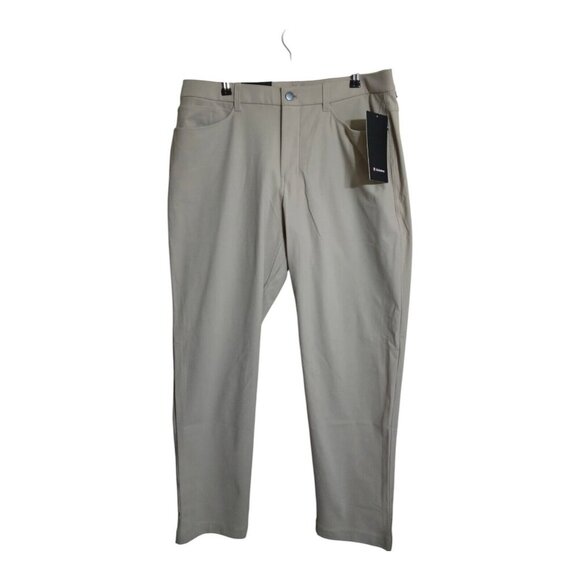 Lululemon Pants Men 34 Beige ABC Classic Fit Warpstreme Athleisure LM5AQHS